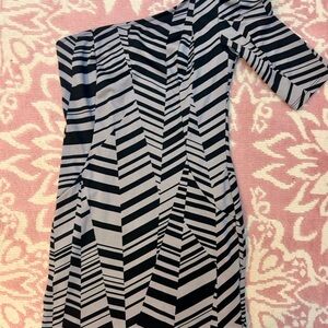 Fun Geometric print one shoulder dress